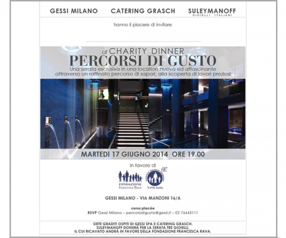 PERCORSI DI GUSTO-CHARITY DINNER - MILANO 2014